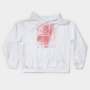 Bogota, Colombia City Map Typography - Oriental Kids Hoodie